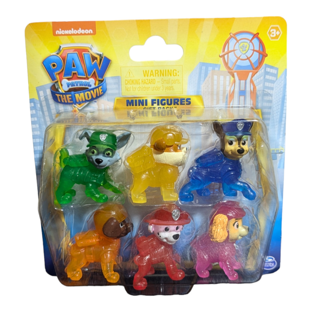 Paw Patrol The Movie Chase Marshall Rubble Zuma Rocky Skye Mini Figure Gift Pack